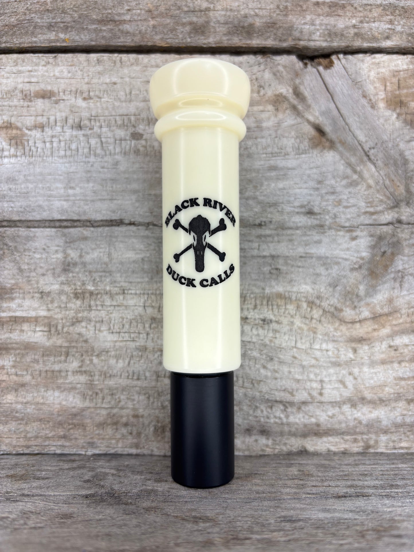 ACRYLIC KEYHOLE CUTDOWN (Ivory/Black)