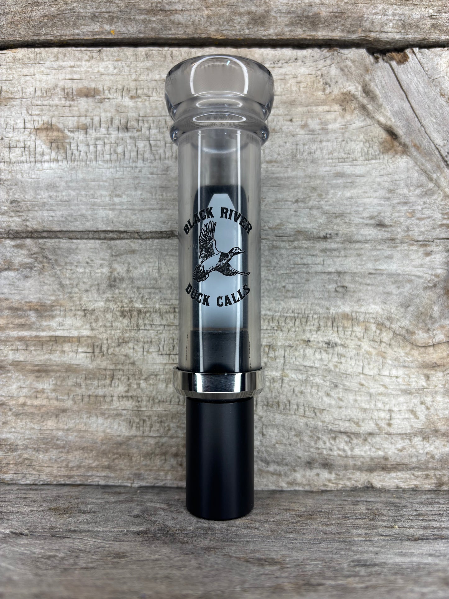 ACRYLIC KEYHOLE CUTDOWN W/CRACK RING (Smoke/Black)