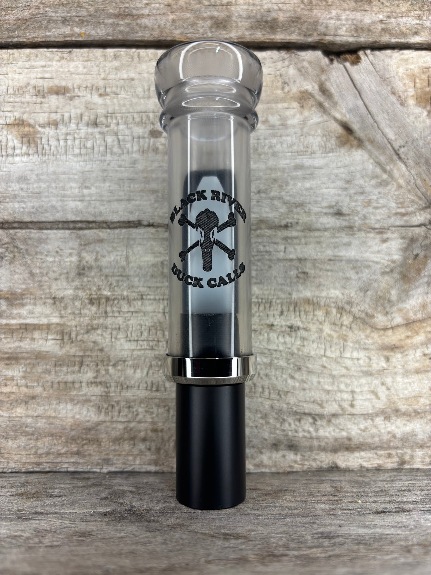 ACRYLIC KEYHOLE CUTDOWN W/CRACK RING (Smoke/Black)